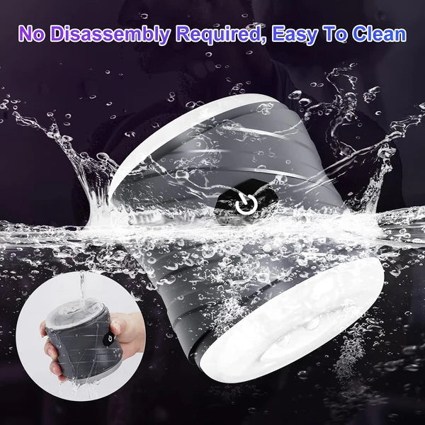 Double-ended Penis Trainer Vibrator Stroker Blowjob with 7 Vibration Modes