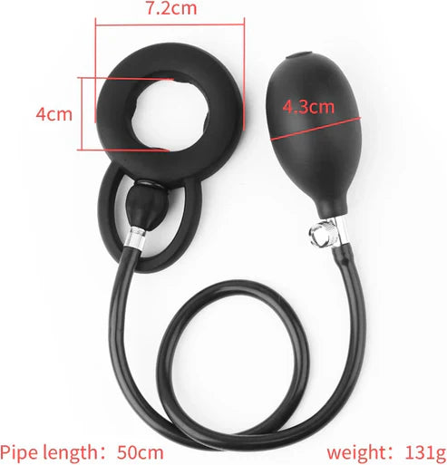 Inflatable Penis Trainer Cock Ring Exerciser with Adjustable Pump