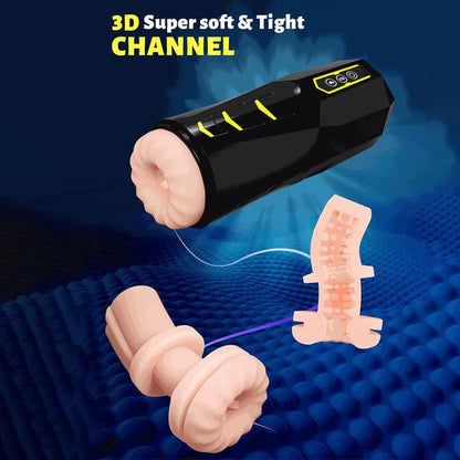 3 IN 1 Automatic Masturbator Blowjob with 9 Thrusting & 9 Vibrating Modes
