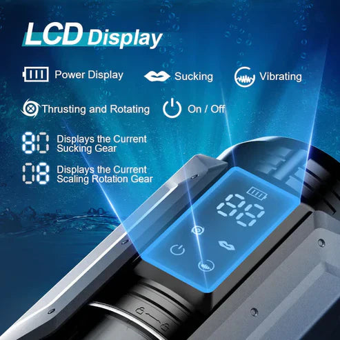 Automatic Masturbator Penis Pump Blowjob with 7 Sucking& Vibrating& Thrusting& Rotating Modes