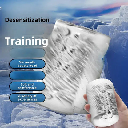 Penis Trainer Blowjob Pocket Pussy Masturbator with 10 Vibration Modes