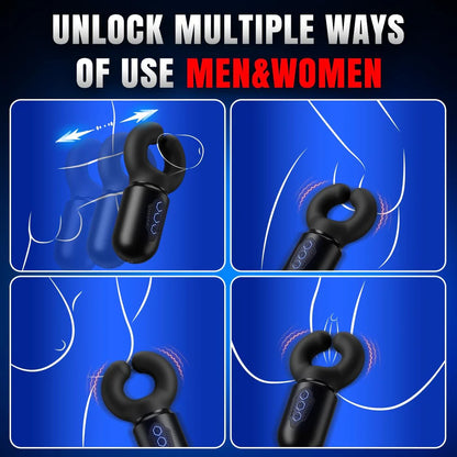 Automatic Clamp Penis Vibrator Glans Trainer Masturabator with 10 Vibration Modes