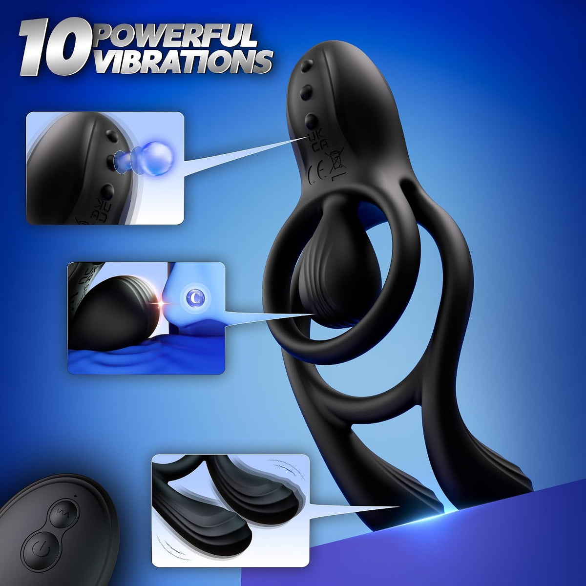 3 IN 1 Multipoint Penis Trainer Vibrator Clitoral Stimulator with 10 Vibration Modes