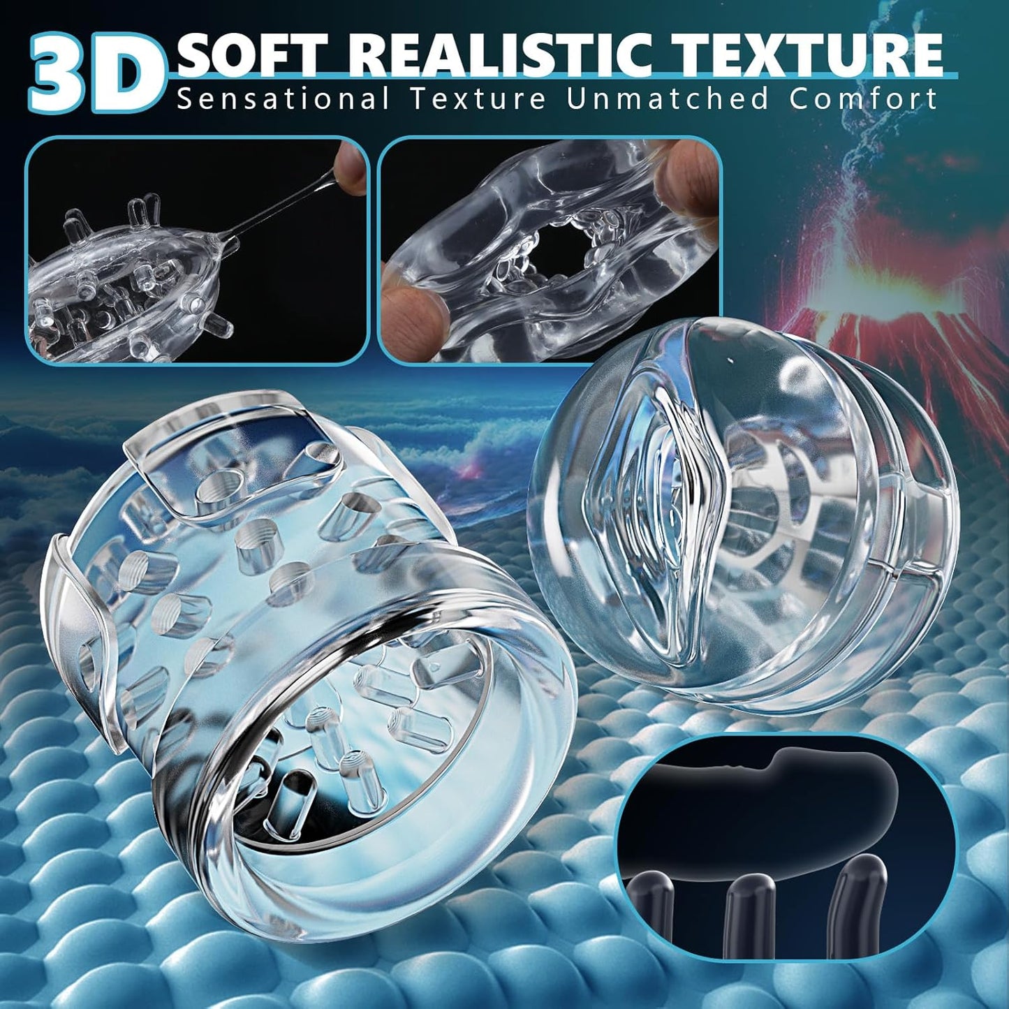 3 IN 1 Automatic Masturbator Stroker with 10 Vibration & 5 Thrusting Rotating Modes