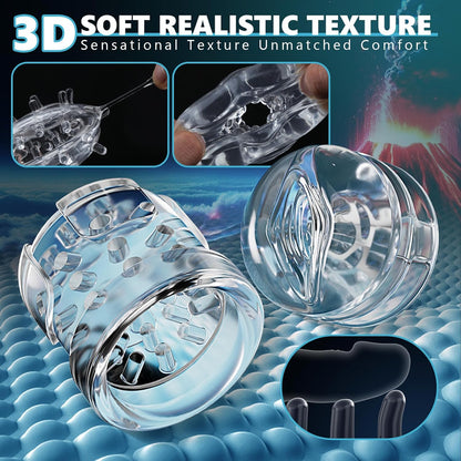 3 IN 1 Automatic Masturbator Stroker with 10 Vibration & 5 Thrusting Rotating Modes