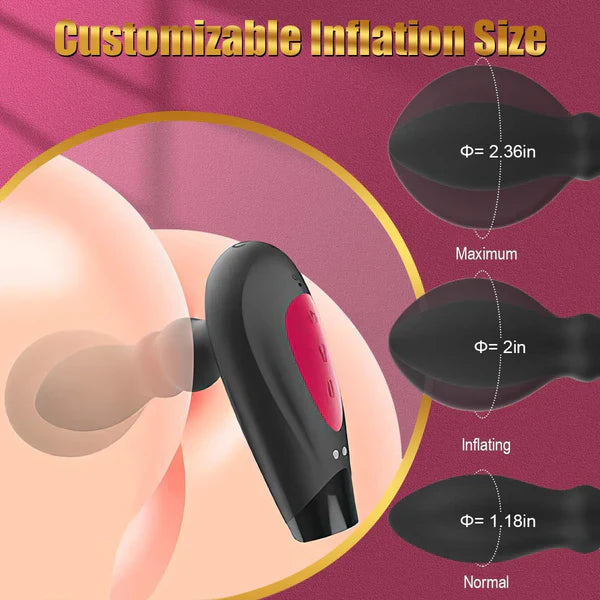 Automatic Inflatable Prostate Massager Anal Vibrator with 10 Vibration Modes