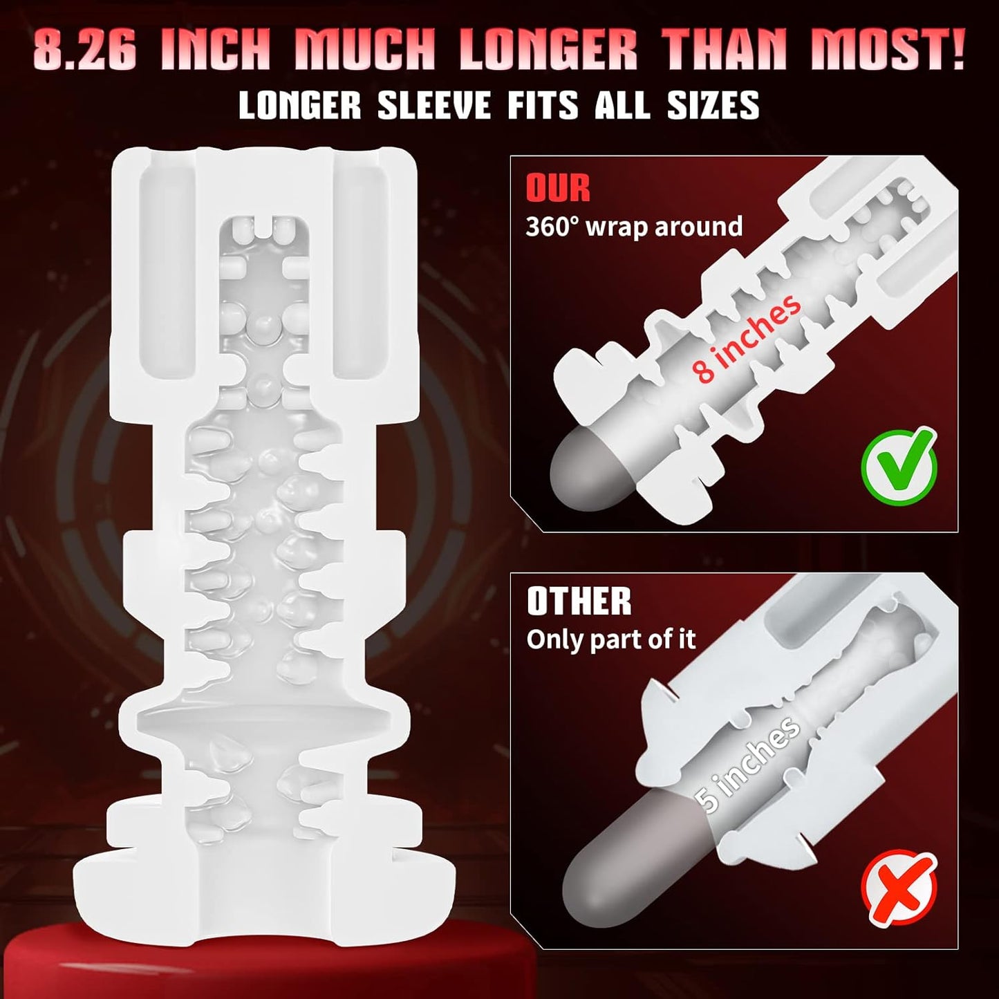 LCD Display 3D Stroker Automatic Male Masturbator with 10 Vibrating & 8 Thrusting