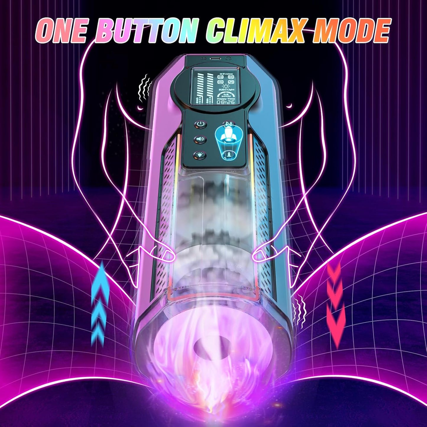 Smart Automatic Masturbator Sex Machine with 10 Thrusting &10 Vibrating Modes