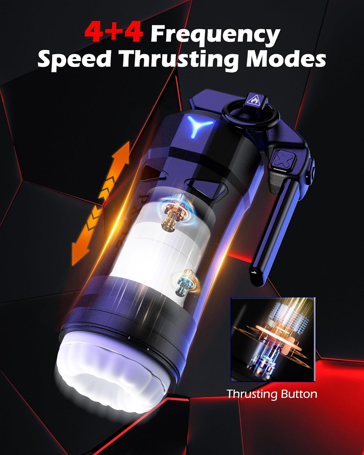 8 Thrusting Modes & 10 Vibration Modes Automatic Heating Male Masturbator