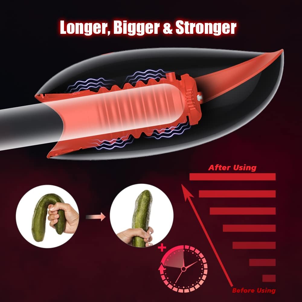 360° Surround Air Pulse Penis Trainer Stroker Masturbator with 7 Intense Vibrating Modes