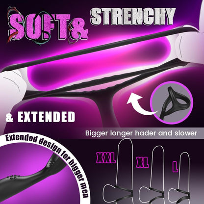 9 Swing Thrusting & Vibrating Remote Control Wiggling Anal Vibrator Prostate Massager with Cock Ring