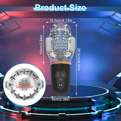 High-frequency Electric Masturbator Penis Trainer with 9 Vibration & 9 Suction Modes