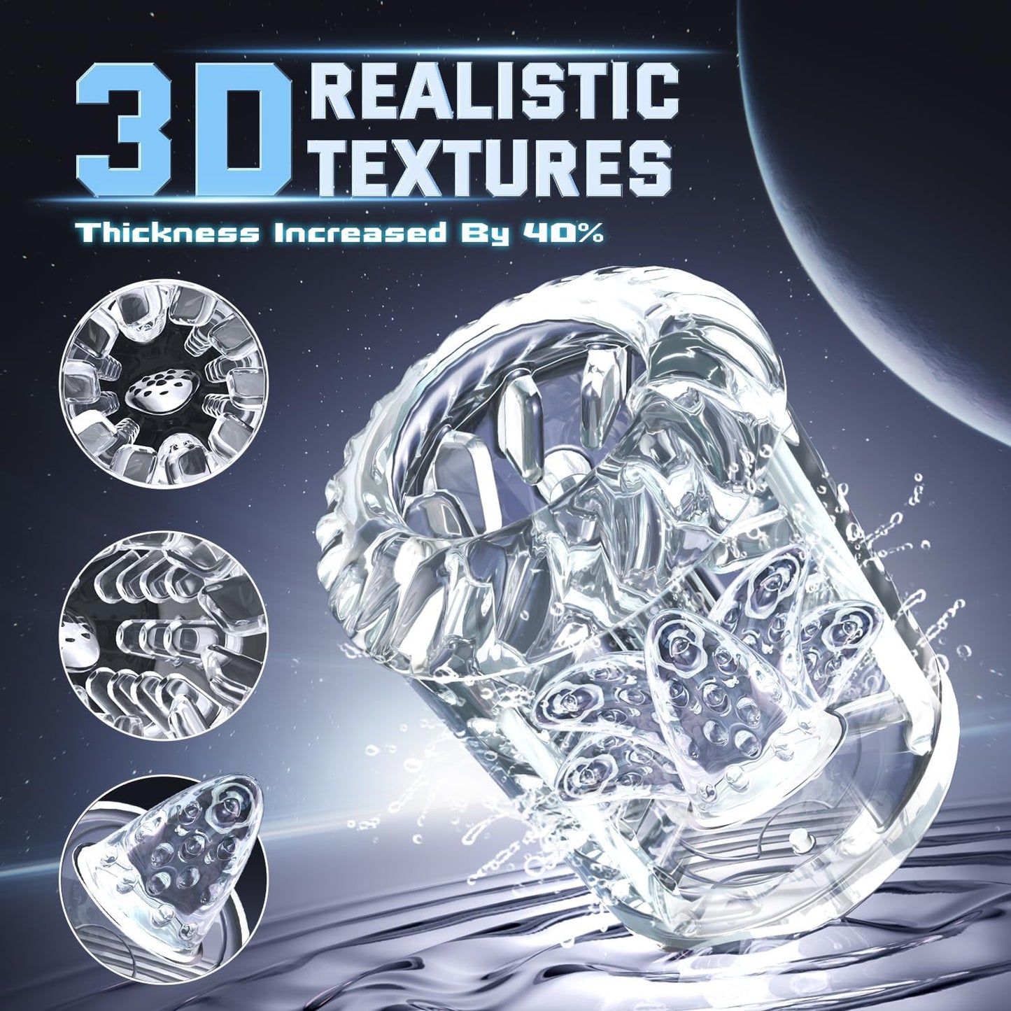 4 IN 1 Automatic Masturbator Penis Pump Stroker with 7 Sucking & 7 Vibrating Modes