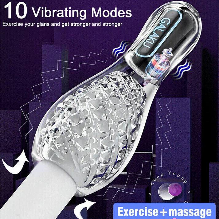Automatic Penis Trainer Vibrator Stroker Masturbator with 12 Vibration Modes