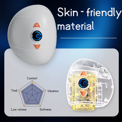 High Speed Dual Stimulation Sucking Masturbator with 10 Vibrating & Telescopic Modes