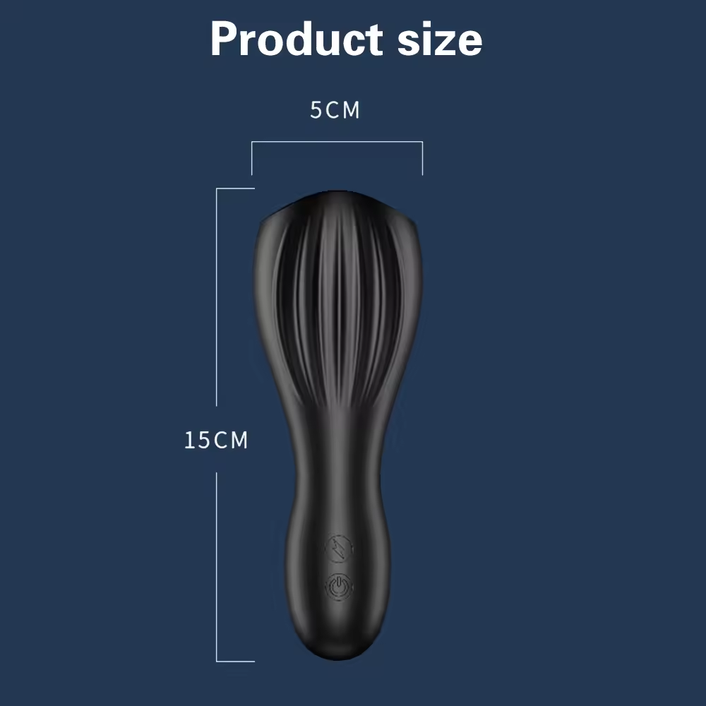 E-stim Penis Trainer Glans Vibrator Stimulator with 10 Vibration Modes & 10 Electric Shocks