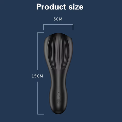 E-stim Penis Trainer Glans Vibrator Stimulator with 10 Vibration Modes & 10 Electric Shocks