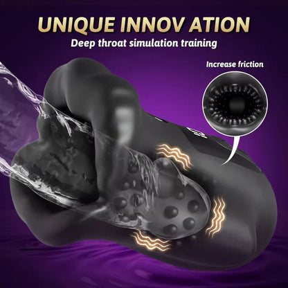 360° Wrapping Penis Vibrator Glans Trainer Stroker Masturbator with 10 Vibration Modes