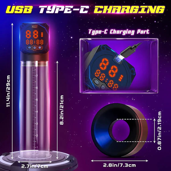 Automatic Penis Pump Enlarger Masturbator with 10 Sucking & 10 Training Modes
