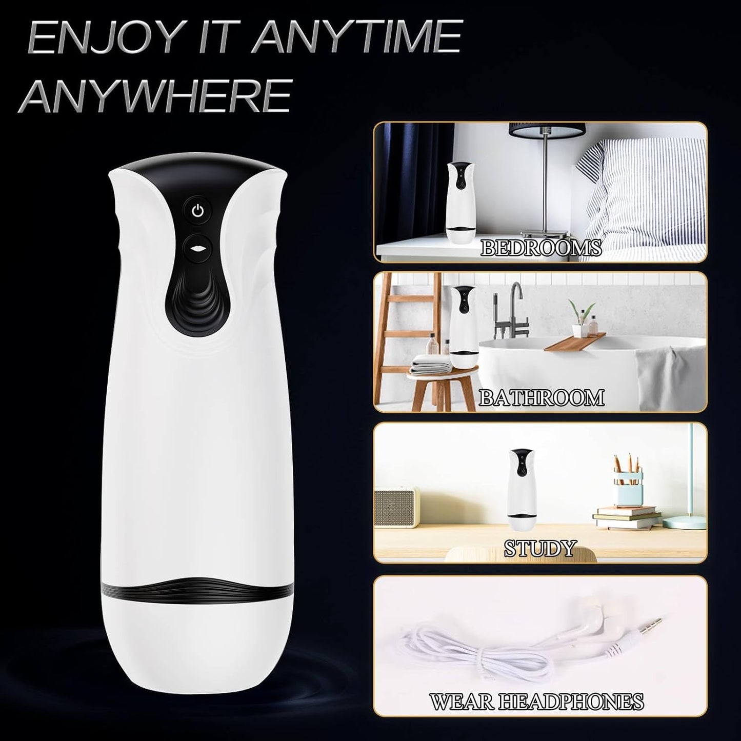 Automatic Sucking Masturbator Penis Trainer with 10 Vibration & 4 Sucking Modes