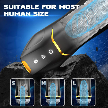 Automatic Masturbator Stroker Blowjob Sex Machine with 10 Vibration & Suction Modes
