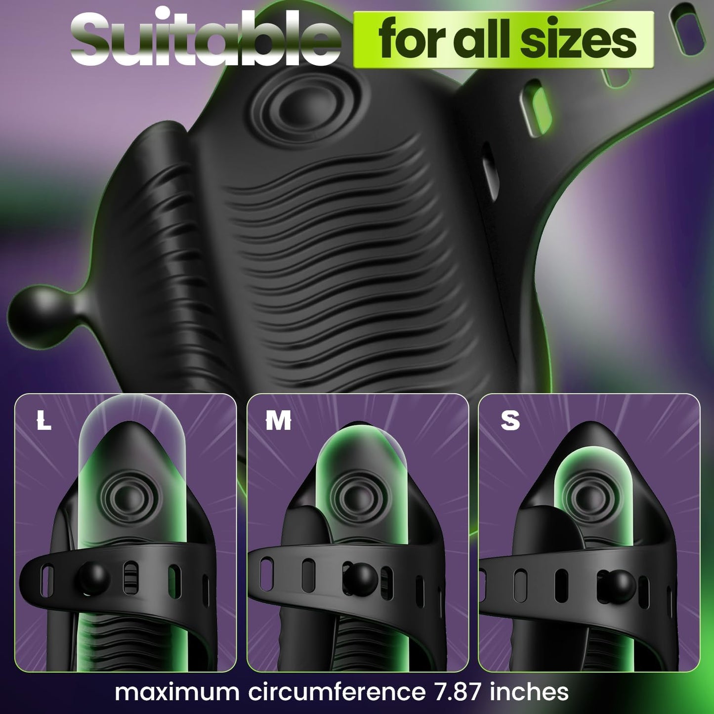 Electric Penis Trainer Glans Vibrator Stimulator with 10 Vibrating & 10 Tapping Modes