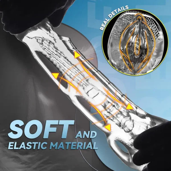 5D Channel Penis Trainer Massager Squeeze Masturbator Stroker Blowjob