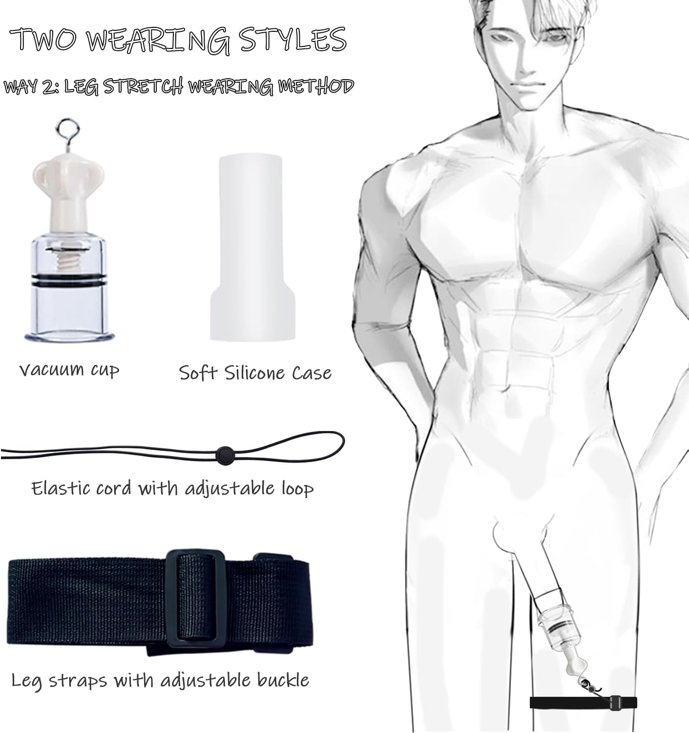 3 IN 1 Penis Pump Enlarger Training Kit Cock Sleeve Masturbator