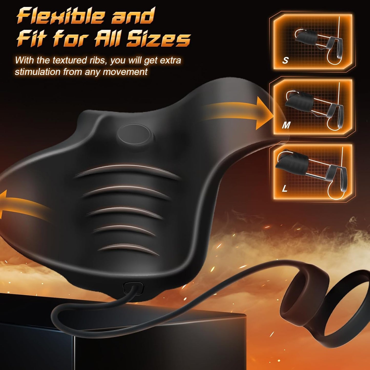 Electric Penis Trainer Vibrators Stroker Masturbator with 9 Vibration Modes