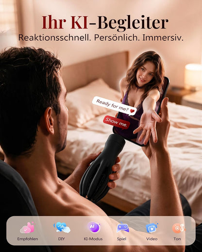 2 IN 1 Penis Trainer Vibrator Set Detachable Anal Plug with 10 Vibration Modes