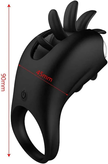 Penis Ring Vibrator Glans Trainer Massager with 10 Vibration Modes