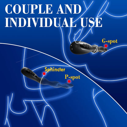 Estim Anal Vibrator Butt Plug Prostate Massager with 5 Electric Shock & 10 Vibrating & 3 Heating