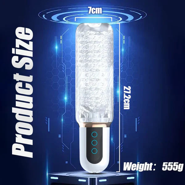 Automatic Masturbator Penis Trainer Stroker with 10 Vibrating & Thrusting & Rotating Modes