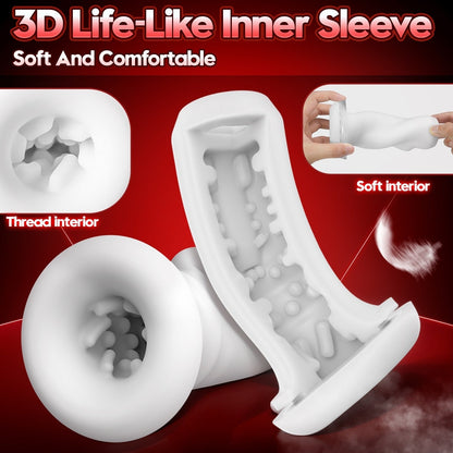 AI-powered Automatic Masturbator Stroker with 3 Telescopic & 10 Vibration & 3 Compression Modes