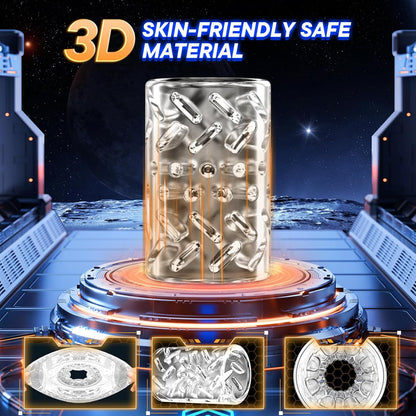 Open Ended  Automatic Masturbator Stroker Blowjob with 7 Thrusting & 7 Rotation Modes