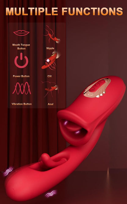 10 Léchage Sucer 10 Modes de Vibration Battement Vibromasseur Clitoridien G Spot 