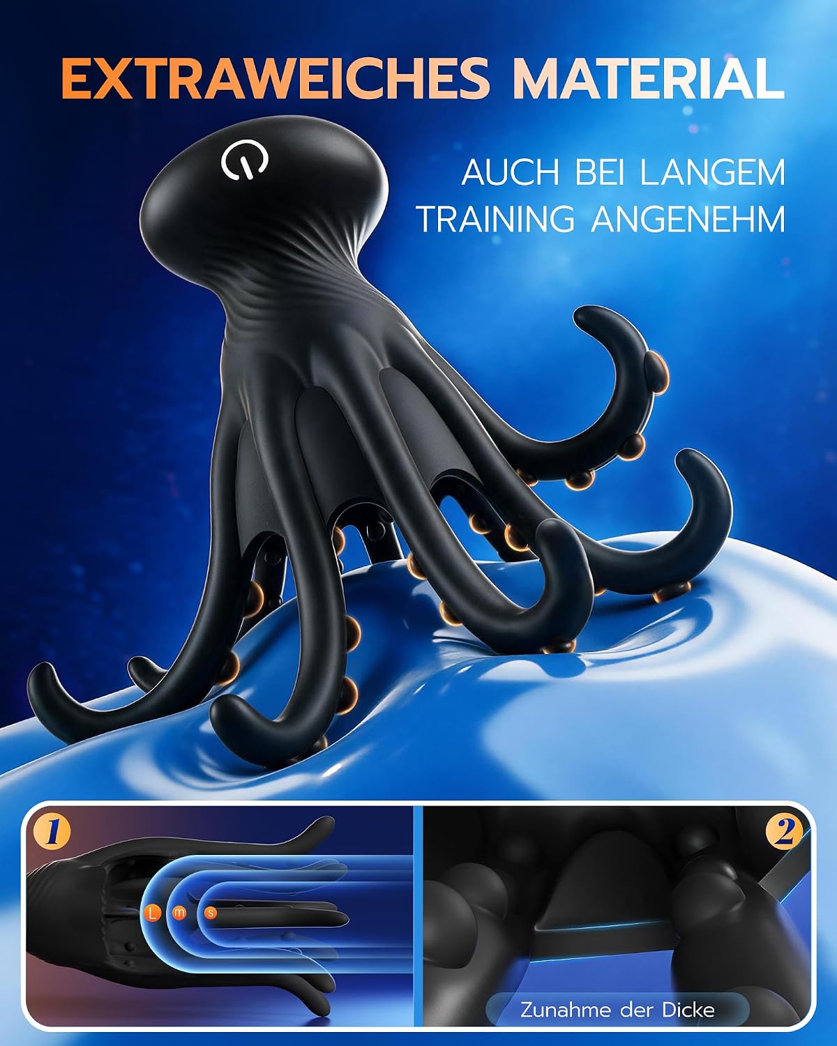 Tentacle Penis Trainer Vibrator Glans Stimulator with Powerful Vibration & Licking Function