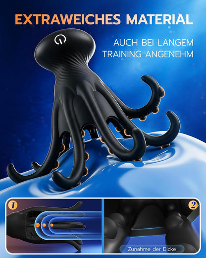Tentacle Penis Trainer Vibrator Glans Stimulator with Powerful Vibration & Licking Function