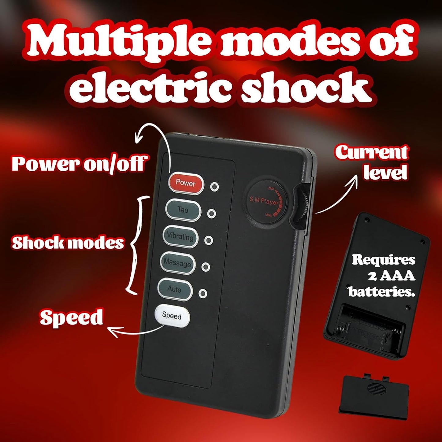 E-stim Testicles Crusher Male Chastity Devices with Multiple Electric Shock Modes