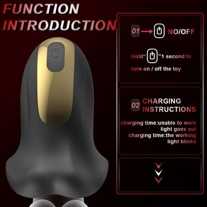 9 Vibration Modes Oral Sex Stimulator Male Masturbation Cup Penis Trainer