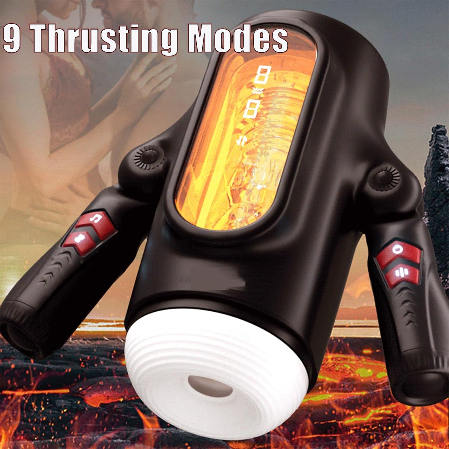 Hands Free Automatic Masturbator Stroker Blowjob Machine with 9 Vibrations