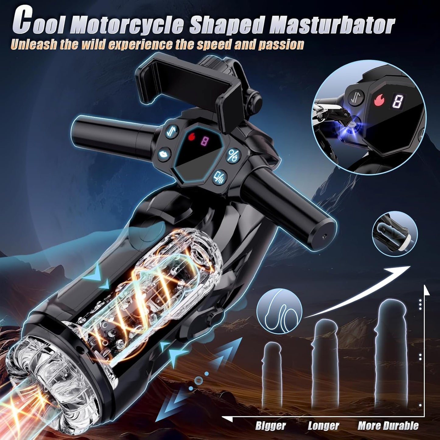 Automatic Masturbator Penis Pump Blowjob with 9 Thrusting/Sucking/Vibrating Heating