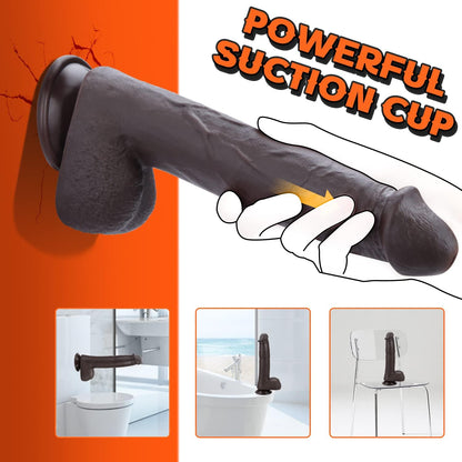 9.8" Realistic Dildo with Remote Control 3 Telescopic & 5 Vibrations Modes