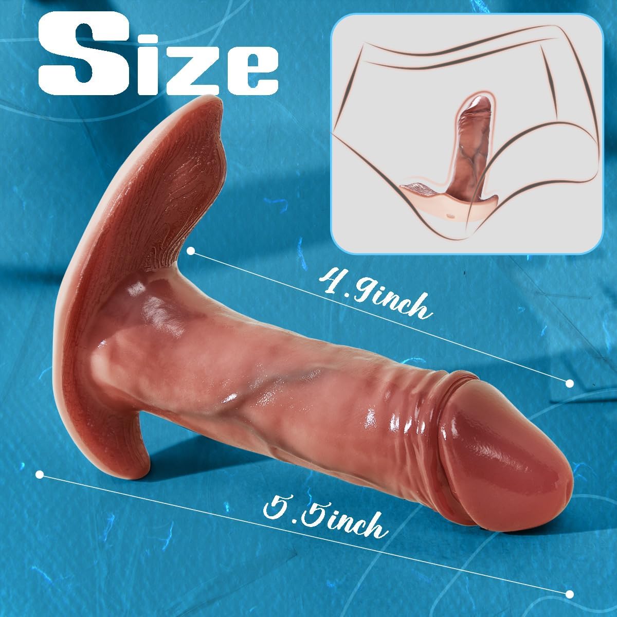 8 Thrusting&Vibration Realistic Wearable Thrusting Dildo with Remote Control