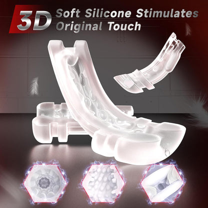 Deep Throat Automatic Masturbator Stroker Blowjob with 7 Sucking & Vibrating Modes