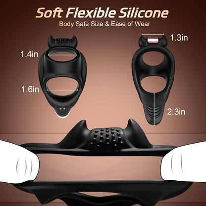 APP Control Cock Ring Penis Trainer Vibrator Stimulator with 9 Vibrations