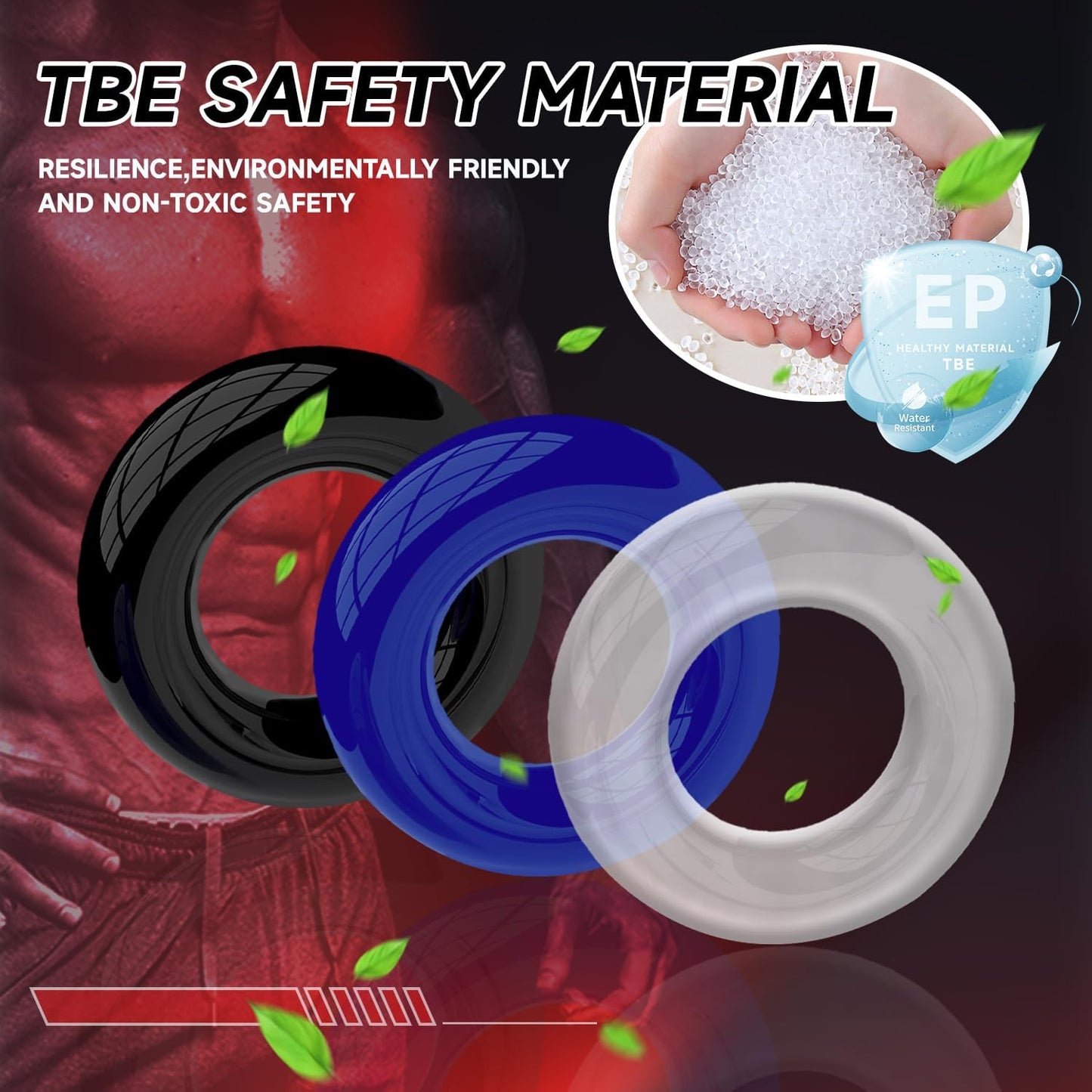 3 Colors Silicone Cock Penis Ring Male Sex Toys