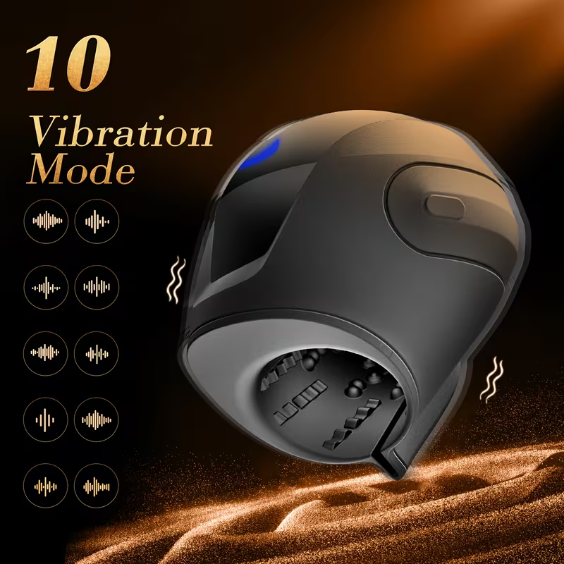 Electric Penis Trainer Exerciser Stroker Masturbator with 10 Vibration Modes