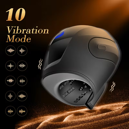 Electric Penis Trainer Exerciser Stroker Masturbator with 10 Vibration Modes