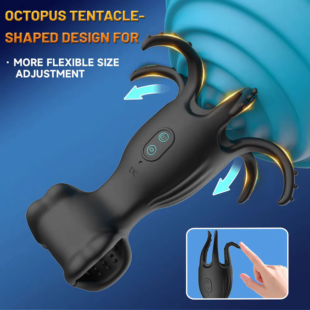 Penis Trainer Vibrator Glans Stimulator Oral Sex Masturbator with 9 Modes